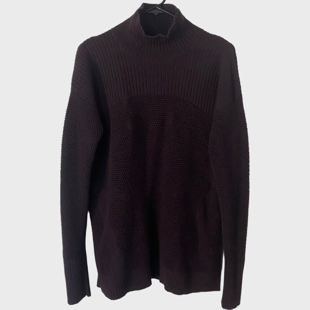 Lululemon Warmth & Restore Merino Wool Knit Turtle-Neck Sweater Women's Size 12